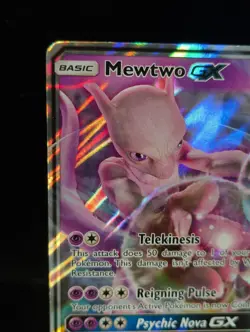 Pokemon Mewtwo GX SM196 Black Star Promo TCG Card 2019 - Image 2