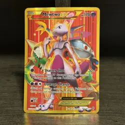 Pokemon TCG Mewtwo EX Full Art Secret Rare Card XY Breakthrough 164/162 LP-MP - Image 1