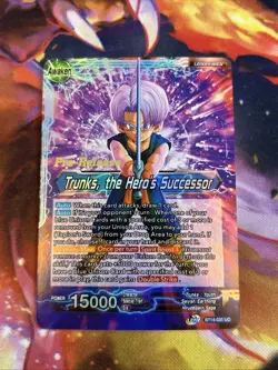 Trunks the Hero's Successor PRERELEASE Foil Dragon Ball Super Card Game | NM - Image 1