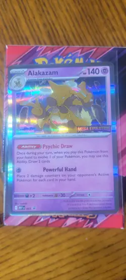 Pokemon - Alakazam 003 Black Star Promo Mega Evolution Stamped NM - Image 1