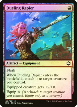 MTG FOIL Dueling Rapier - Adventures in the Forgotten Realms #140 - Image 1