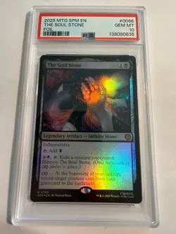 Soul Stone FOIL PSA 10 RARE Marvel's Spider-Man MTG Magic - Image 1