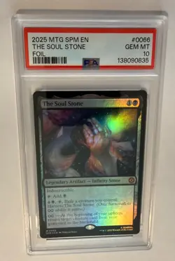 Soul Stone FOIL PSA 10 RARE Marvel's Spider-Man MTG Magic - Image 3