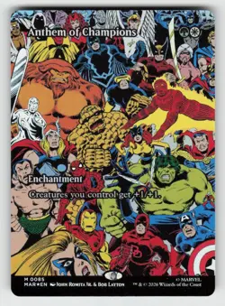 Foil Anthem of Champions (Borderless) 85 Mythic Marvel Universe Eternal-Legal NM - Image 1