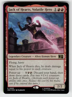 Foil Jack of Hearts, Volatile Hero 693 Rare Commander: Marvel Super Heroes NM - Image 1