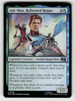 Foil Ant-Man, Reformed Rogue 739 Mythic Commander: Marvel Super Heroes Near Mint - Image 1