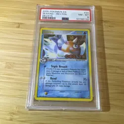 2005 POKEMON EX DEOXYS #24 SEAKING-REVERSE FOIL PSA 8 Low Pop - Image 4