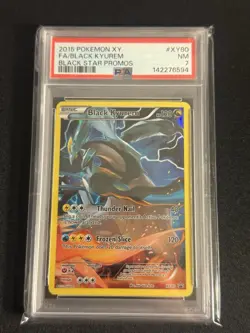 2015 POKEMON XY BLACK STAR PROMOS #XY80 FULL ART/BLACK KYUREM PSA 7 - Image 1