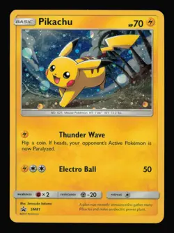 Pikachu - SM81 Holo P Sun & Moon Promo Pokemon MP - Image 1
