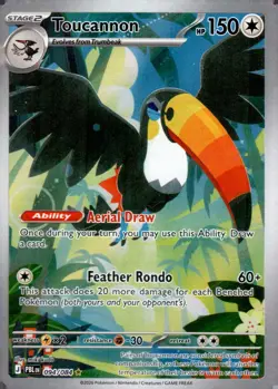 Toucannon 094/084 Illustration Rare Pitch Black Pokemon Holo Near Mint - Image 1