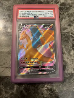 2020 Pokemon SWSH BSP Charizard V #50 Champion Path Elite Trainer Box PSA 10 - Image 2