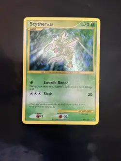 Pokemon Platinum Base Set Holo Scyther 130/127 Secret Rare - MP - Image 3