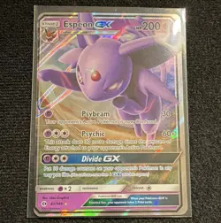Pokemon TCG Espeon GX 61/149 SM Base Set Ultra Rare Holo 2017 200 HP - Image 1