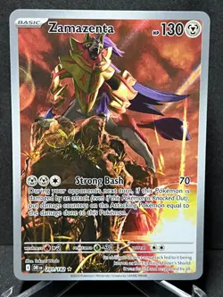Zamazenta 201/182 Illustration Rare Destined Rivals Pokemon Holo Near Mint - Image 1