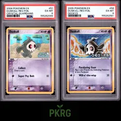Pokemon 2005 Ex Deoxys Duskull Reverse Holo Foil #58 And Duskull 51 PSA 6 NEW CE - Image 1
