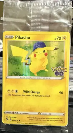 Pokemon TCG Pikachu 028/078 Pokemon GO Stamp SEALED NM - Image 1