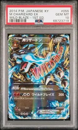 Pokemon M EX Charizard 055/080 PSA 10 Gem Mint Japanese XY Wild Blaze 1st Ed - Image 1