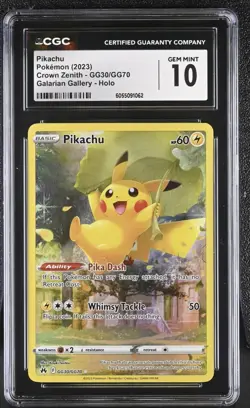 CGC 10 Pikachu GG30/GG70 Crown Zenith Galarian Gallery Pokemon 2023 - Image 1