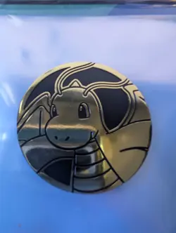 Dragonite Coin Gold Mirror Holo Pokemon TCG Stellar Crown 2024 - Image 1