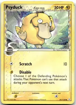 Psyduck 81/110 Common Holon Phantoms Pokemon Moderately Played - Image 1