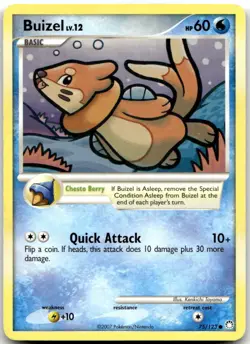 Buizel 75/123 Common Mysterious Treasures Pokemon Moderately Played - Image 1