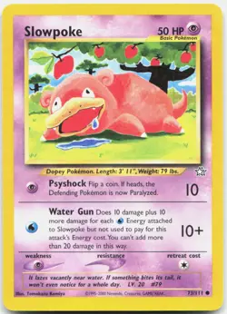 Slowpoke 73/111 Common Neo Genesis Pokemon Unlimited Lightly Played - Image 1