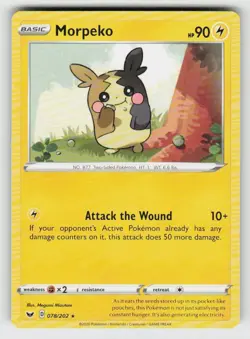 Morpeko 078/202 Rare Sword & Shield Near Mint - Image 1