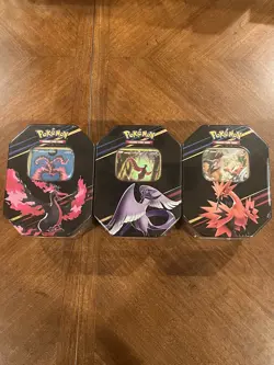 Crown Zenith Galarian Birds Tin Set Moltres Zapdos Articuno Pokemon TCG Sealed - Image 2