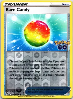 Rare Candy Reverse Holo Uncommon Pokemon GO 069/078 NM - Image 1