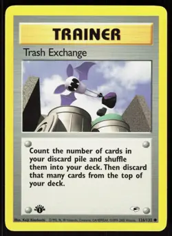 Trash Exchange 126/132 Common Gym Heroes Pokemon 1st Edition NM 01-08-135 - Image 1