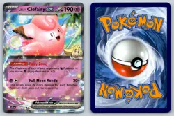 LILLIE'S CLEFAIRY EX 056/159 DOUBLE RARE JOURNEY TOGETHER POKEMON LP GRAPHICS - Image 3
