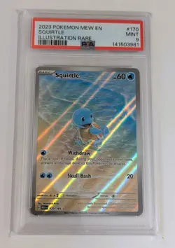 2023 POKEMON MEW EN-151 ILLUSTRATION RARE #170 SQUIRTLE PSA 9 - Image 1