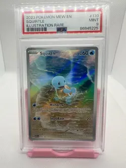 2023 POKEMON MEW EN-151 ILLUSTRATION RARE #170 SQUIRTLE PSA 9 - Image 1