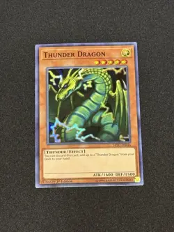 *** THUNDER DRAGON *** SUPER RARE 1ST EDITION HISU-EN046 MINT/NM YUGIOH! - Image 1