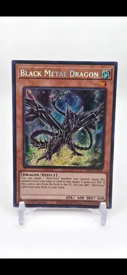 Yugioh Black Metal Dragon RA04-EN016 1st Edition Secret Rare LP - Image 1