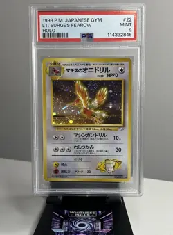 Lt. Surge’s Fearow (JP) 022 Gym Heroes - Pokemon TCG - Holofoil - PSA 9 w/ Swirl - Image 1
