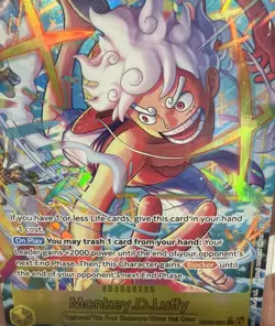 Gear 5 Monkey D. Luffy Alternate Art (EB04-061) SEC ⭐ Foil NM - Image 2