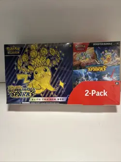 Pokemon Surging Sparks Booster Elite Trainer Box 2-pack- Rare Sealed - Image 1