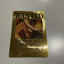 Edward Newgate One Piece Wanted Poster Gold Card - Image 1