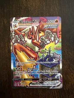 Pokemon TCG Blaziken VMAX Chilling Reign Secret Rare Card 201/198 - Image 1
