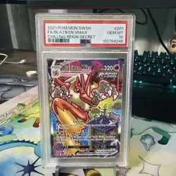 PSA 10 Blaziken VMAX Alternate Art 201/198 Chilling Reign Secret POKEMON - Image 1