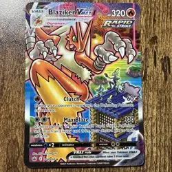 Pokemon TCG Chilling Reign Blaziken VMAX Alternate Art Card 201/198 Rare - Image 1