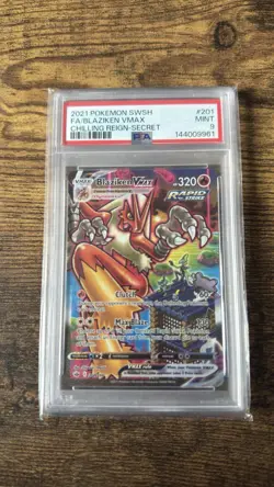 PSA 9 - BLAZIKEN VMAX - 201/198 - 2021 SWSH CHILLING REIGN - Image 1