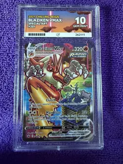 Pokemon Blaziken VMAX 201/198 Chilling Reign ACE 10 Perfect Sub Grades GEM MINT - Image 1