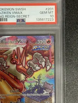 PSA 10 Blaziken VMAX 201/198 Alternate Art 2021 SWSH Chilling Reign Pokemon Card - Image 4