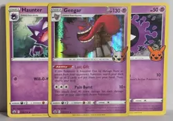 Gengar 057/198 Full Card Major Holo Bleed Error + Evolution Line 2022 Stamped LP - Image 1