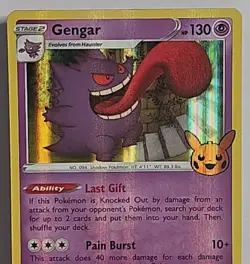 Gengar 057/198 Full Card Major Holo Bleed Error + Evolution Line 2022 Stamped LP - Image 3
