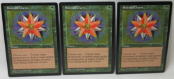 EMERALD CHARM X3 MAGIC THE GATHERING VISIONS VINTAGE MTG CARD #375 - Image 1