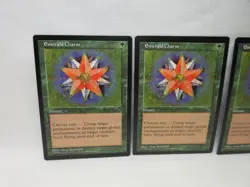 EMERALD CHARM X3 MAGIC THE GATHERING VISIONS VINTAGE MTG CARD #375 - Image 3