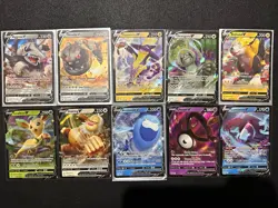 Pokemon TCG Fusion Strike 10-Card V Holo Lot - Leafeon V Aggron V + More - Image 1